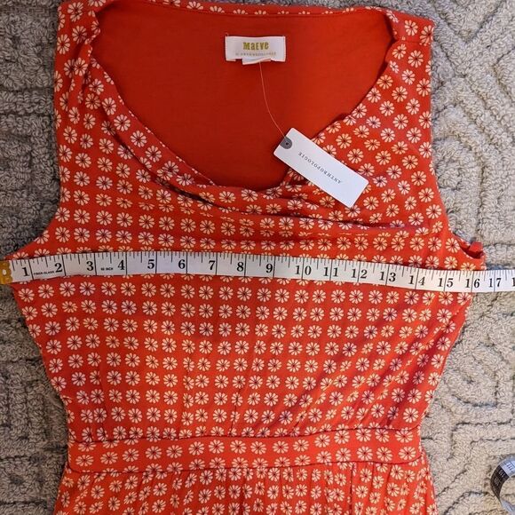 Nwt ANTHROPOLOGIE MAEVE  Brianne Cowl Neck Dress XS @V - Picture 12 of 12